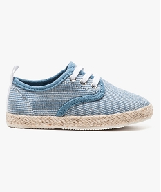 tennis en toile rayee avec semelle de corde bleu baskets et tennis6293101_1