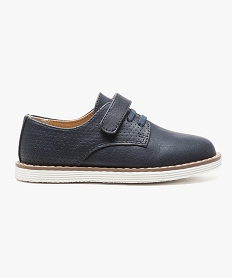 derbies unis avec fermeture a scratch bleu chaussures basses6294501_1