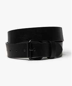 ceinture garcon en similicuir graine avec boucle metal mate noir6326301_1