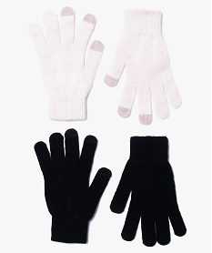 gants adaptes aux ecrans tactiles femme (lot de 2 paires) rose6334201_1