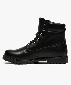 boots aspect cuir avec semelle crantee noir6408301_3
