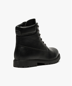 boots aspect cuir avec semelle crantee noir6408301_4