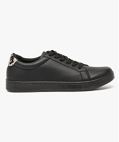 GEMO Baskets basses à lacets avec détail léopard au talon noir standard