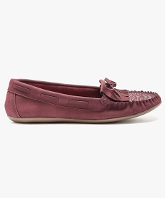 mocassins femme souples avec motifs metalliques sur le dessus rouge6423001_1