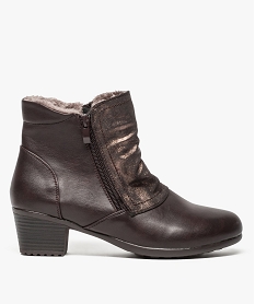 boots femme confort a talon avec doublure douce brun bottines et boots6451101_1
