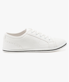 GEMO Baskets basses fermeture lacets blanc standard