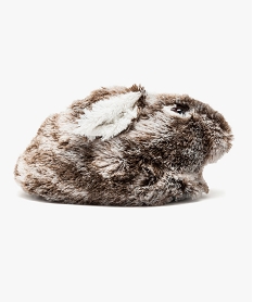 GEMO Chaussons peluches forme lapins en 3D Brun