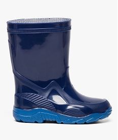 bottes de pluie avec motif texture bleu6484201_1