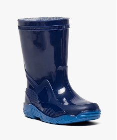 bottes de pluie avec motif texture bleu6484201_2