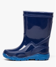 bottes de pluie avec motif texture bleu6484201_3