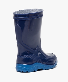 bottes de pluie avec motif texture bleu6484201_4