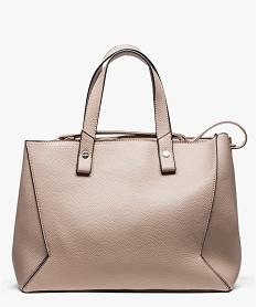 sac cabas double compartiment en faux-cuir beige6494001_1