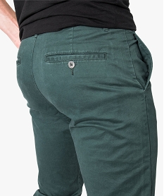 pantalon homme chino coupe slim vert pantalons de costume6516501_2