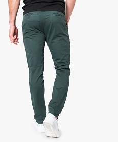 pantalon homme chino coupe slim vert6516501_3