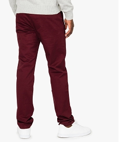 pantalon homme chino coupe slim rouge pantalons de costume6516601_3