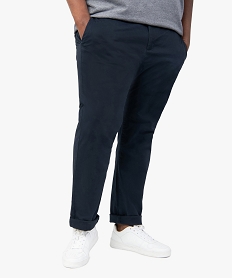 pantalon homme grande taille chino en stretch coupe straignt bleu6518601_1