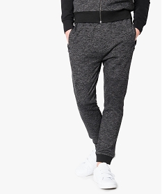 pantalon de jogging avec surpiqures aux genoux noir6525201_1