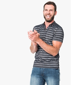 GEMO Polo à manches courtes col chemise Multicolore
