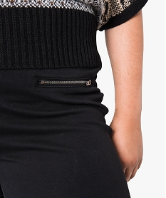 pantalon femme ajuste a taille elastique noir6550301_2