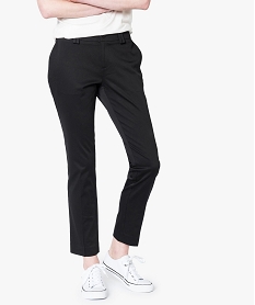 GEMO Pantalon en stretch 78ème ceinture travaillée Noir