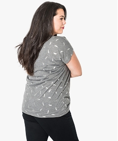 tee-shirt femme grande taille a manches courtes a motifs gris6599401_3