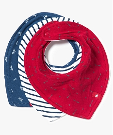 GEMO Bavoir bandanas à motifs (lot de 3) coloris assortis