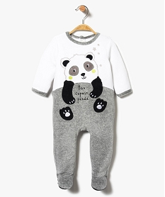 GEMO Pyjama en velours pour bébé garçon imprimé panda coloris assortis