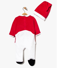 Gemo Vetements Fille Pyjama Bebe Fille Special Noel Avec Bonnet Rouge Bebe Gemo