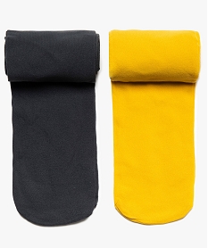 GEMO Collants fille semi-opaques unis (lot de 2) jaune standard