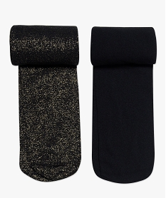 GEMO Collants fille semi-opaques (lot de 2) Noir