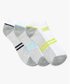 lot de 3 paires de chaussettes ultra-courtes multicolore6663101_1