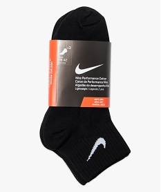 GEMO Lot de 3 paires de chaussettes courtes unies - Nike Noir