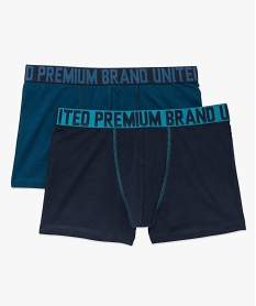boxers en coton stretch pour homme avec large ceinture imprimee (lot de 2) multicolore6691301_1