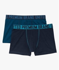 GEMO Boxers en coton stretch pour homme avec large ceinture imprimée (lot de 2) coloris assortis
