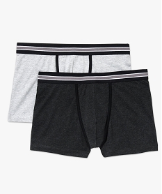 GEMO Boxers homme avec biais contrastants (lot de 2) Gris