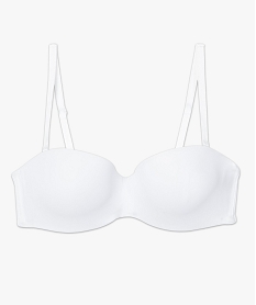 GEMO Soutien-gorge bandeau en microfibre avec bretelles muti-positions blanc standard