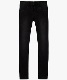 GEMO Jean garçon skinny stretch délavé Noir