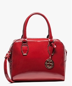 sac a main femme vernis avec details dores rouge6814401_1