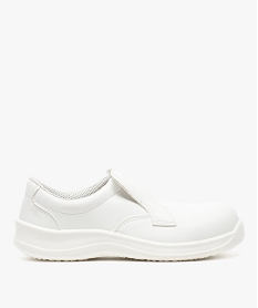 GEMO Chaussures de sécurité homme S2 forme mocassin blanc standard