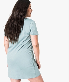 chemise de nuit a manches courtes avec motifs femme grande taille vert6874301_3