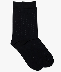 lot de 2 paires de chaussettes hautes motifs petit pois noir6901501_1