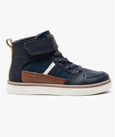GEMO Baskets montantes bi-matières fermeture à scratch Bleu