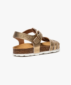 sandales confort en cuir a motif leopard jaune sandales et nu-pieds6903701_4