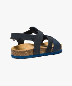 sandales bicolores avec semelle en liege contrastante bleu sandales et nu-pieds6904801_4