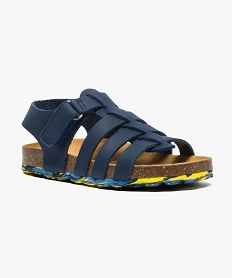 sandales garcon avec semelle tricolore bleu sandales et nu-pieds6905701_2