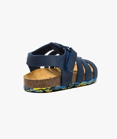 sandales garcon avec semelle tricolore bleu6905701_4