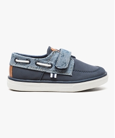 GEMO Chaussure bateau avec fermeture scratch Bleu