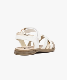 sandales multibrides bicolores a scratch blanc sandales et nu-pieds6911501_4