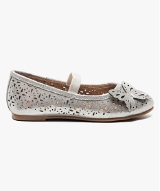 ballerines ajourees avec papillon en relief sur le dessus gris6914601_1