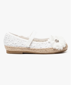 babies en broderie anglaise et semelle de corde blanc ballerines6915101_1